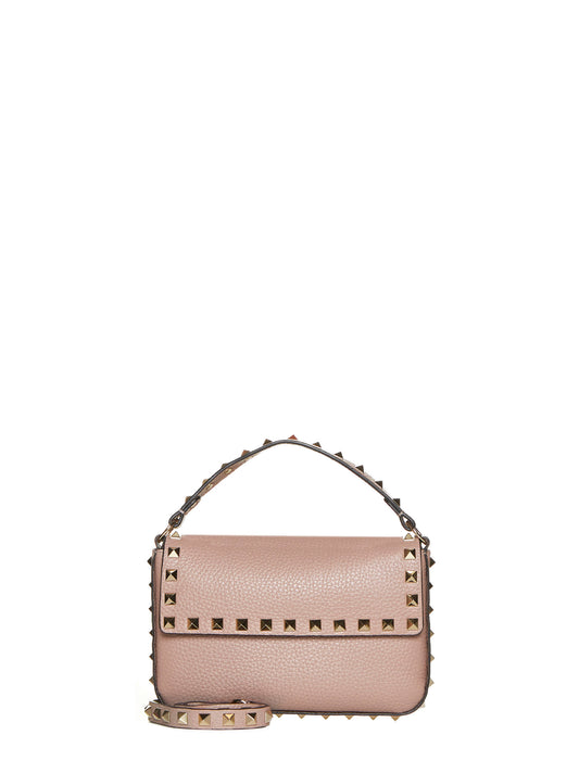 Rockstud leather pouch bag
