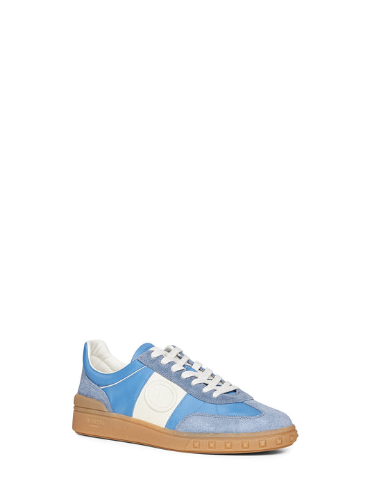 Light blue suede and nylon Upvillage sneakers