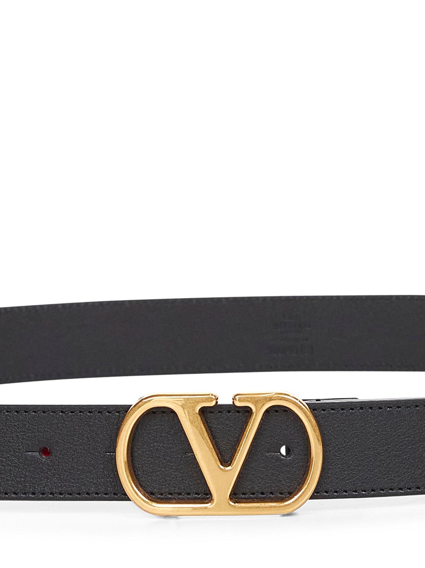 Black calfskin Vlogo Signature belt