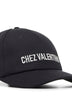 Black cotton Chez Valentino baseball cap