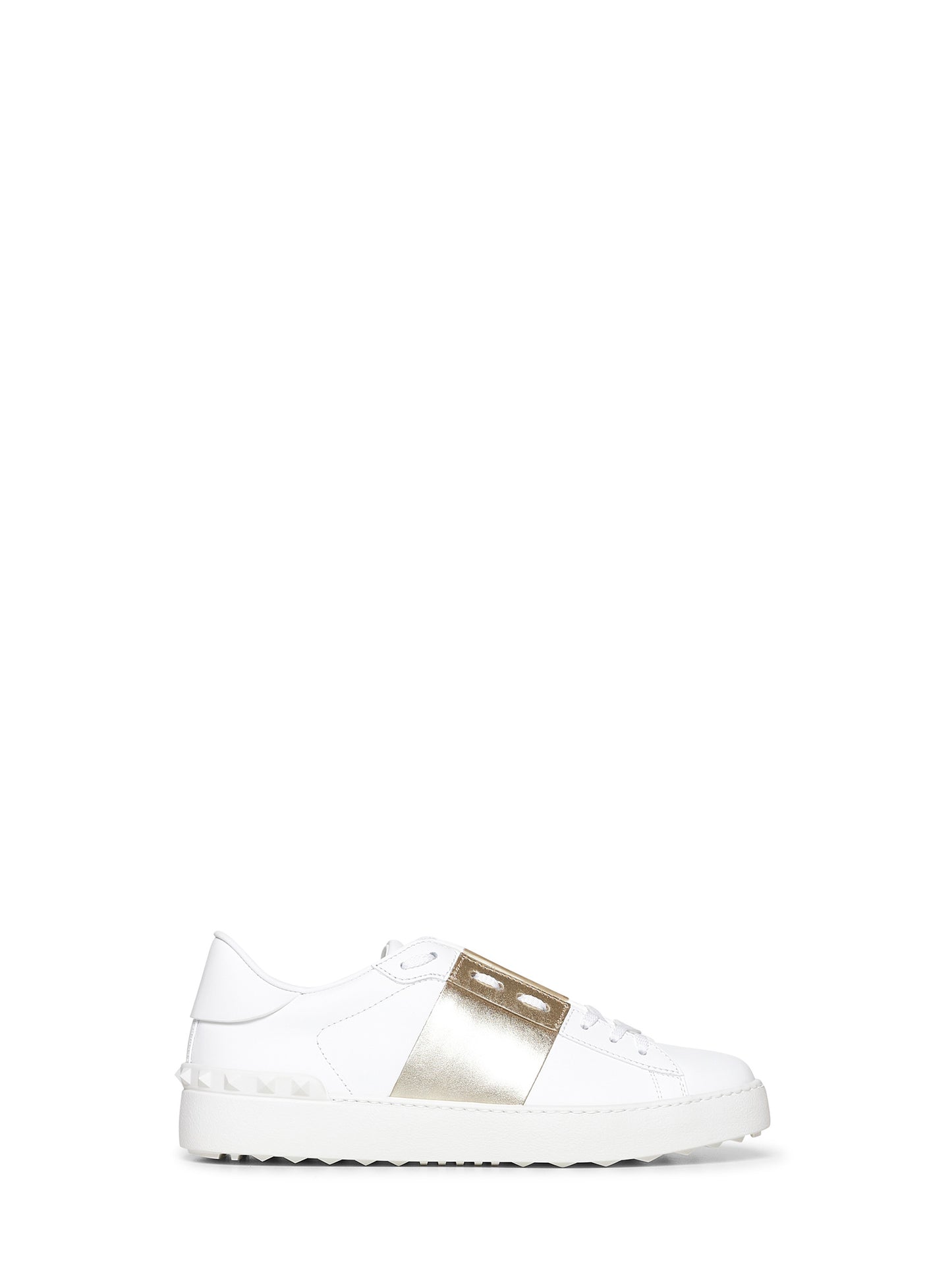White calfskin Open sneakers