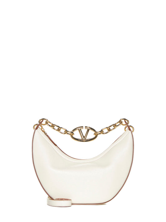 VLogo Moon small leather bag