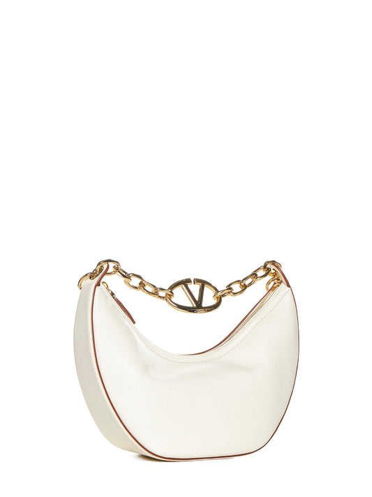 VLogo Moon small leather bag