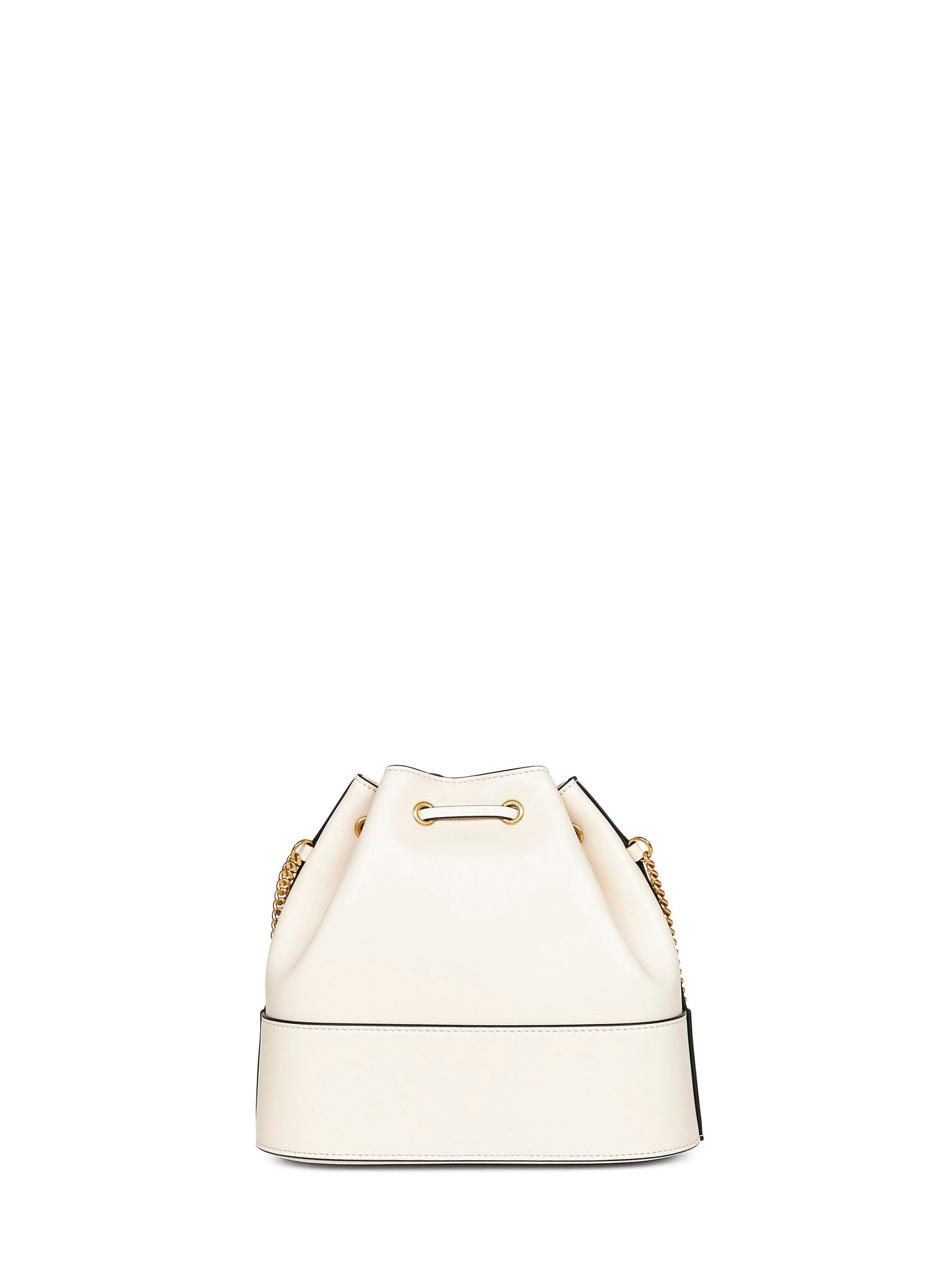 Light ivory VLogo Signature mini bucket bag