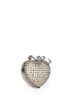 Multicolor Multi-Crystal Heart clutch bag