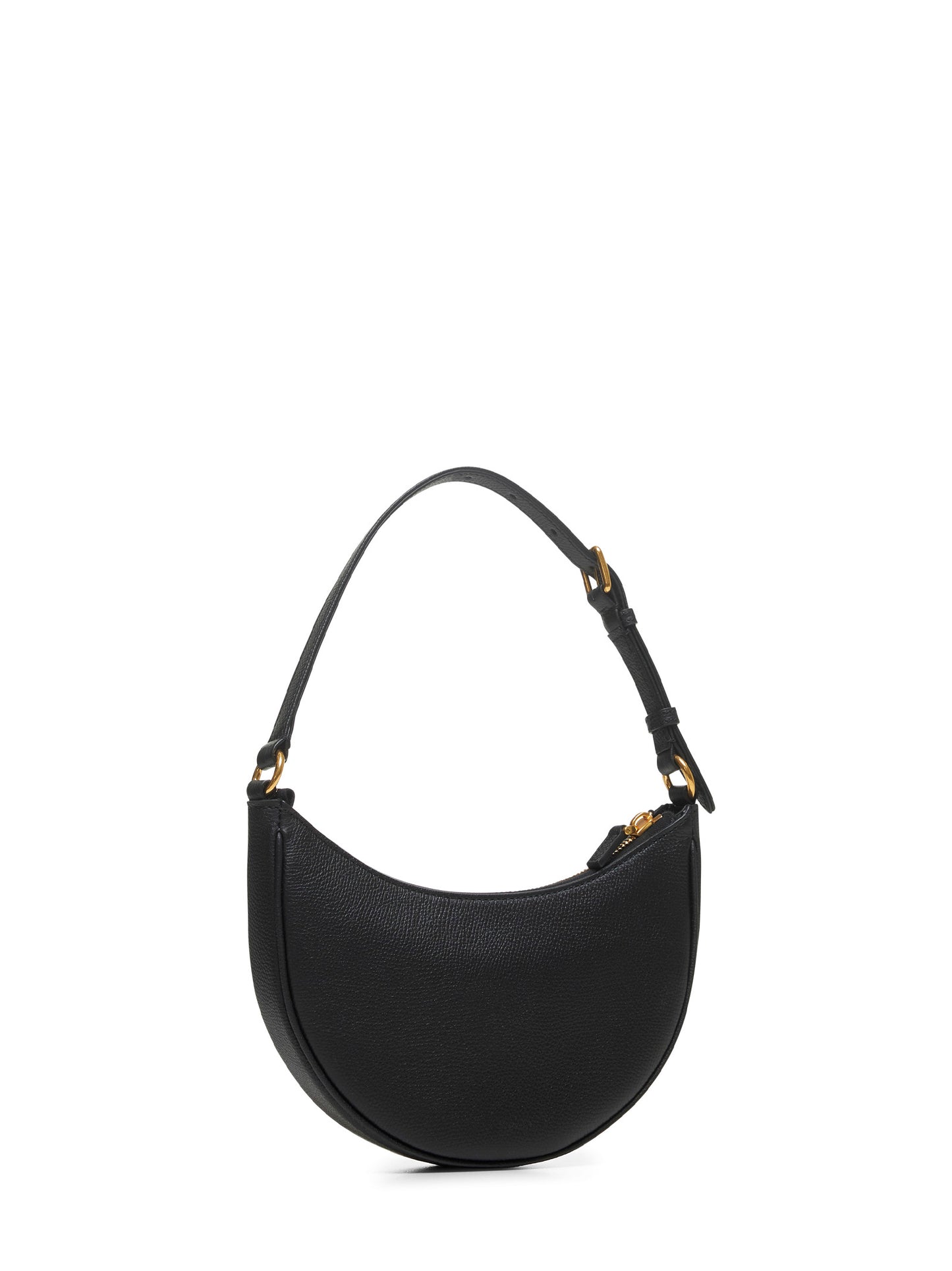 Black Vlogo Signature mini hobo bag