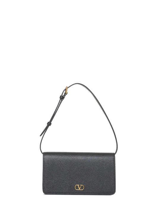 Black Vlogo Signature mini shoulder bag