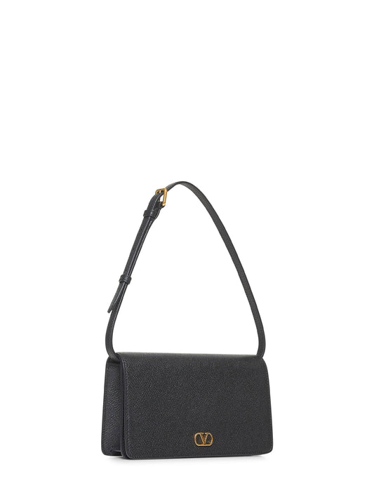 Black Vlogo Signature mini shoulder bag
