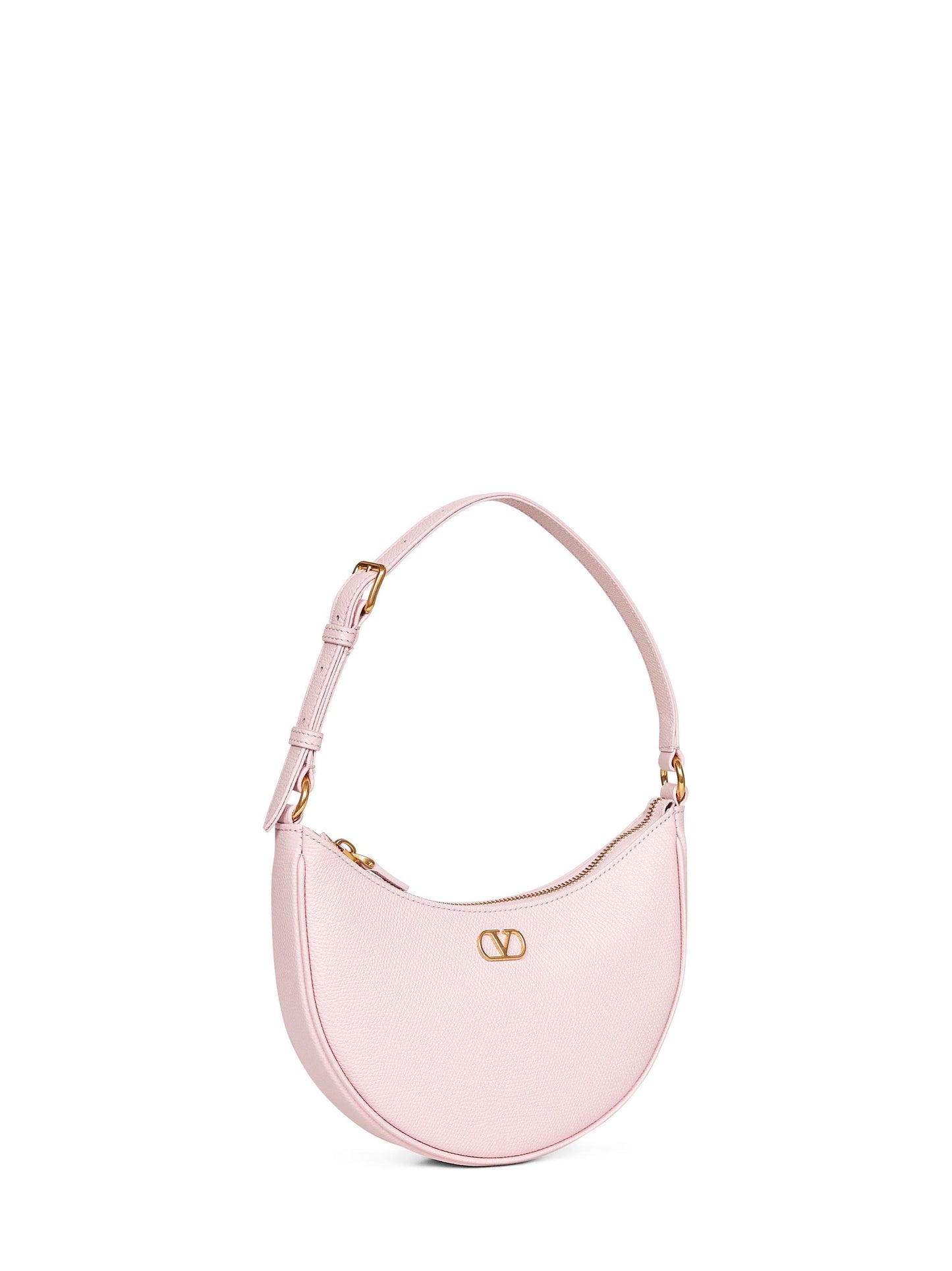 Rose quartz Vlogo Signature mini hobo bag