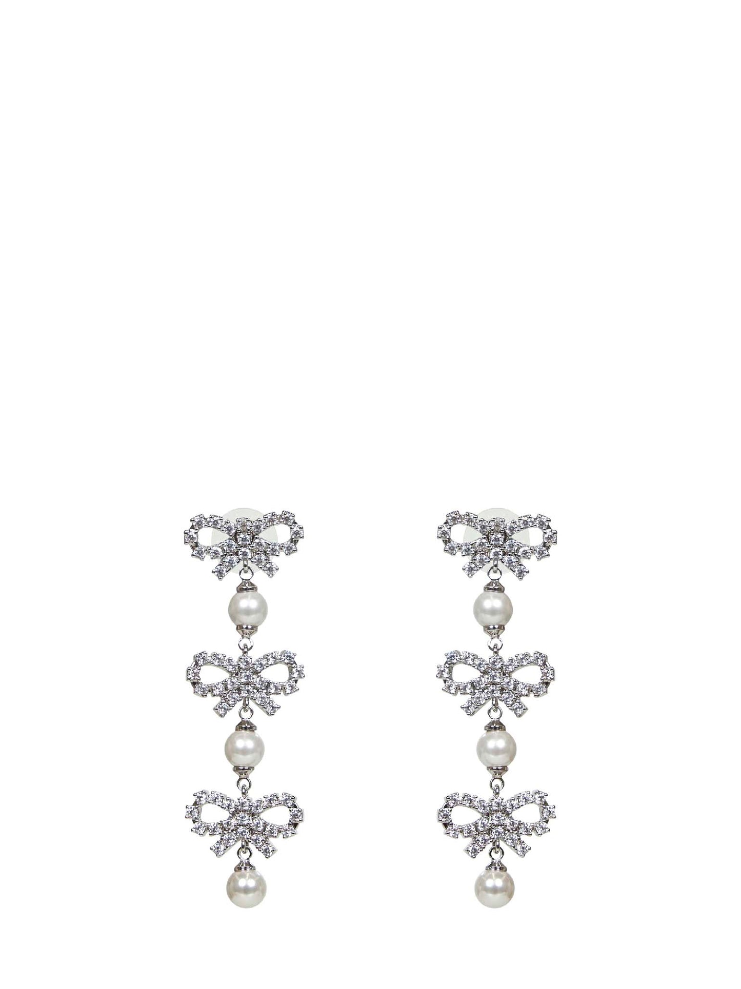 Orecchini pendenti con micro fiocchi argento