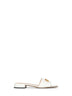 Ivory calfskin VLogo Signature slide sandals