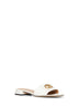 Ivory calfskin VLogo Signature slide sandals