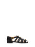 Black calfskin Fisherman Studshield sandals