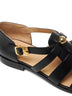 Black calfskin Fisherman Studshield sandals