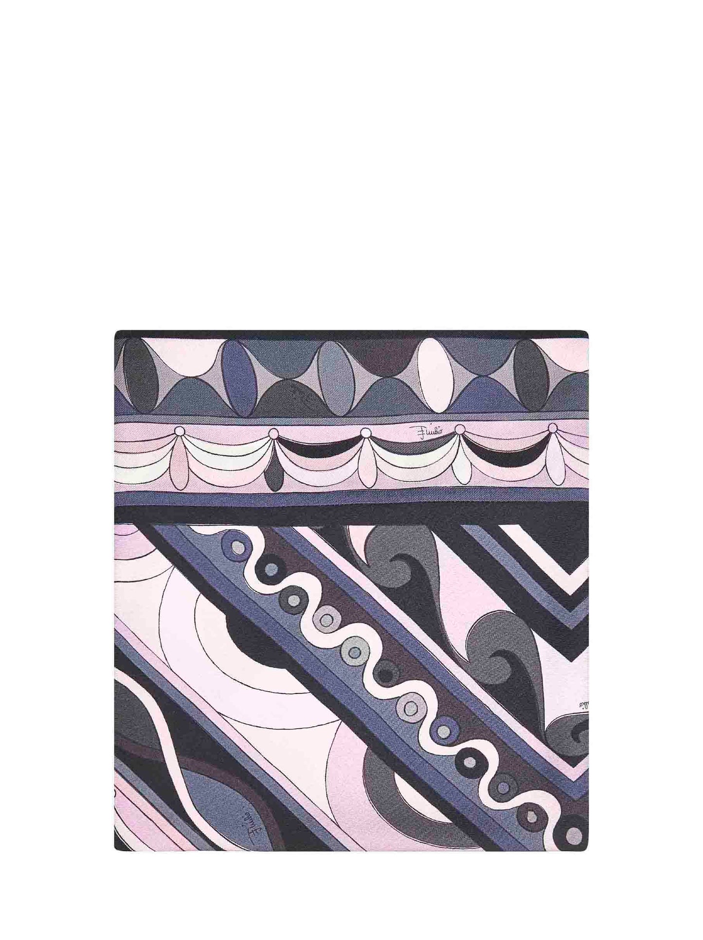 Foulard a triangolo in twill di seta stampata