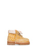 Yellow bandana print nubuck Strada Low Bandana ankle boots