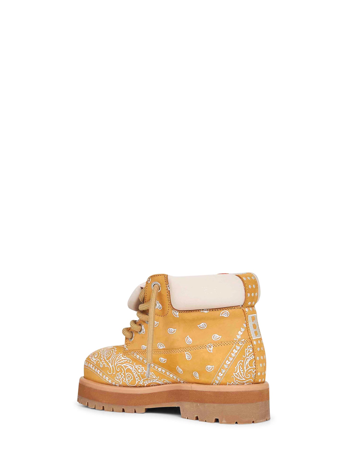 Yellow bandana print nubuck Strada Low Bandana ankle boots