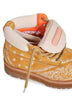 Yellow bandana print nubuck Strada Low Bandana ankle boots