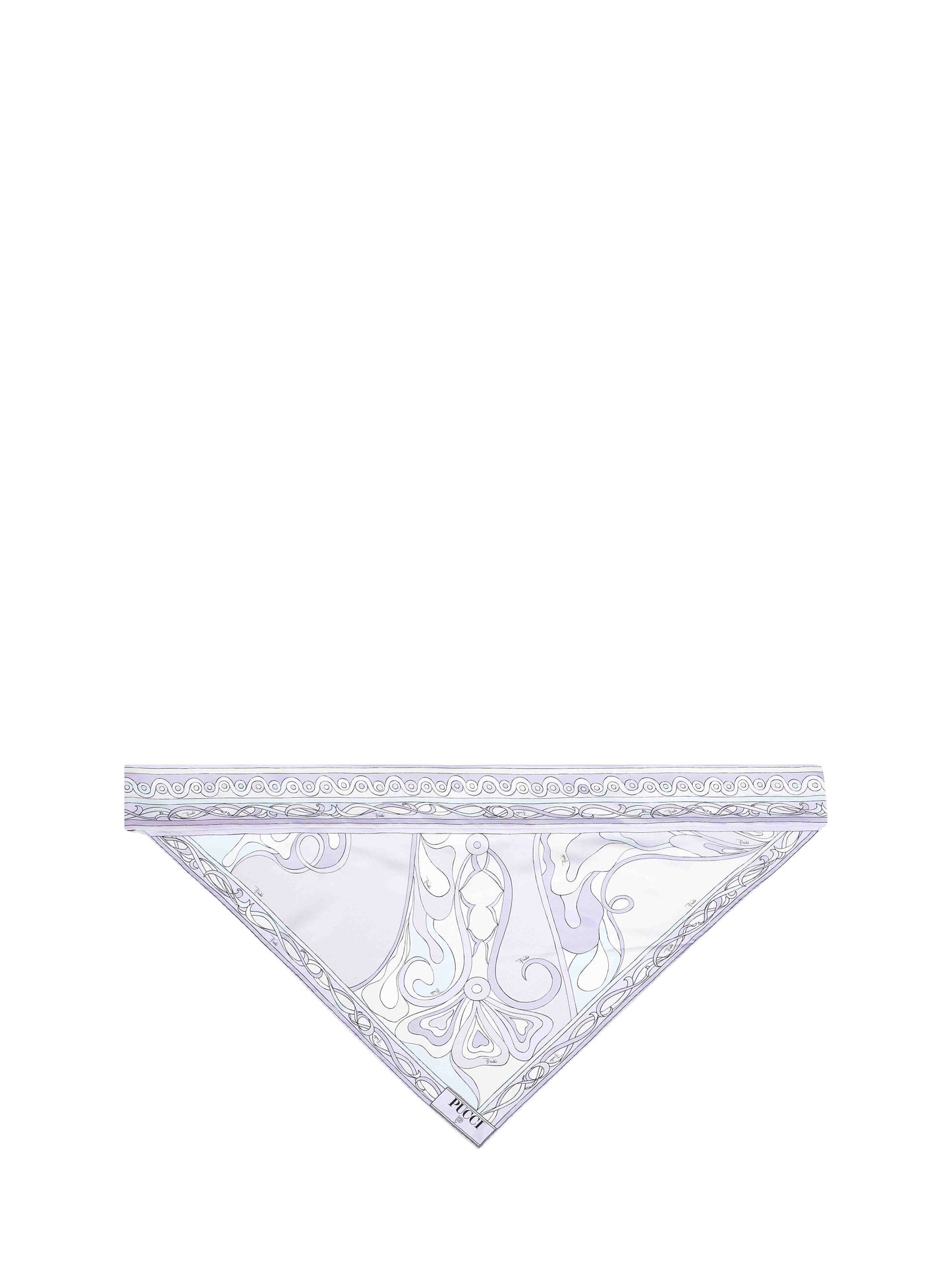 Triangle Scarf with Orchid Print