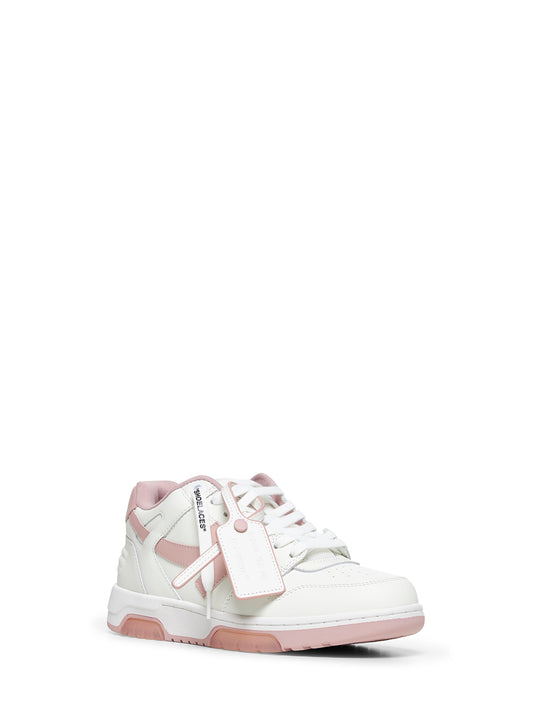 White and pink Out Of Office sneakers