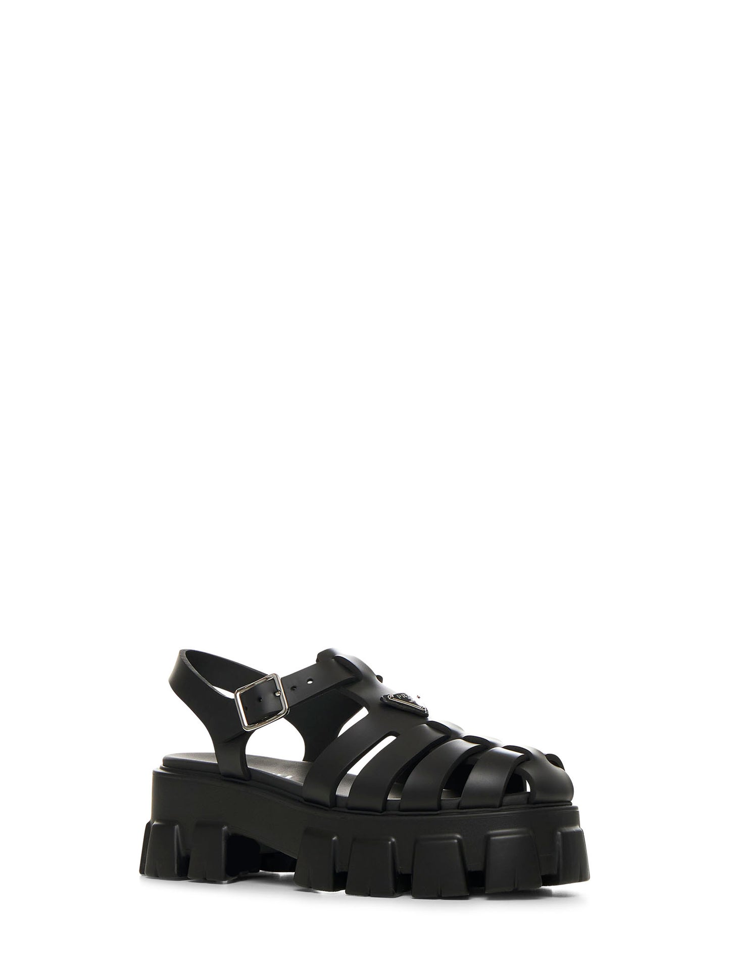 Black rubber Monolith sandals