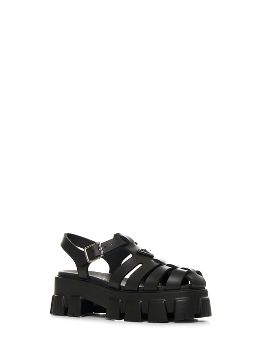 Black rubber Monolith sandals