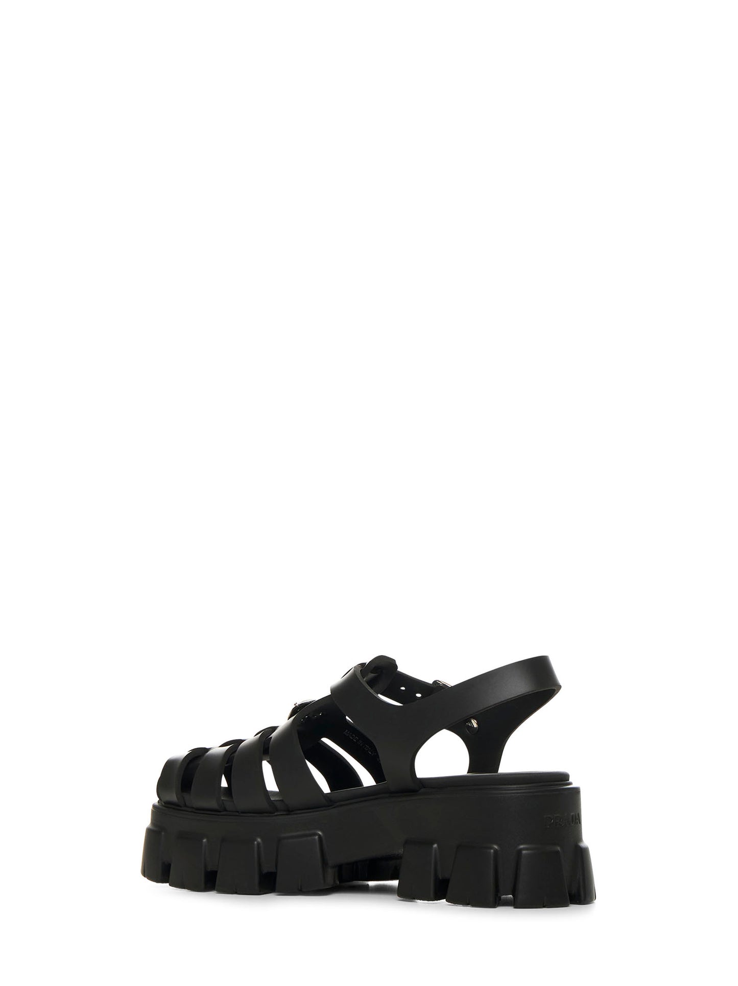 Black rubber Monolith sandals