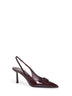 Décolleté slingback in vernice bordeaux