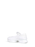 White mesh and neoprene sneakers-style ballet flats