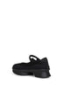 Black mesh and neoprene sneakers-style ballet flats