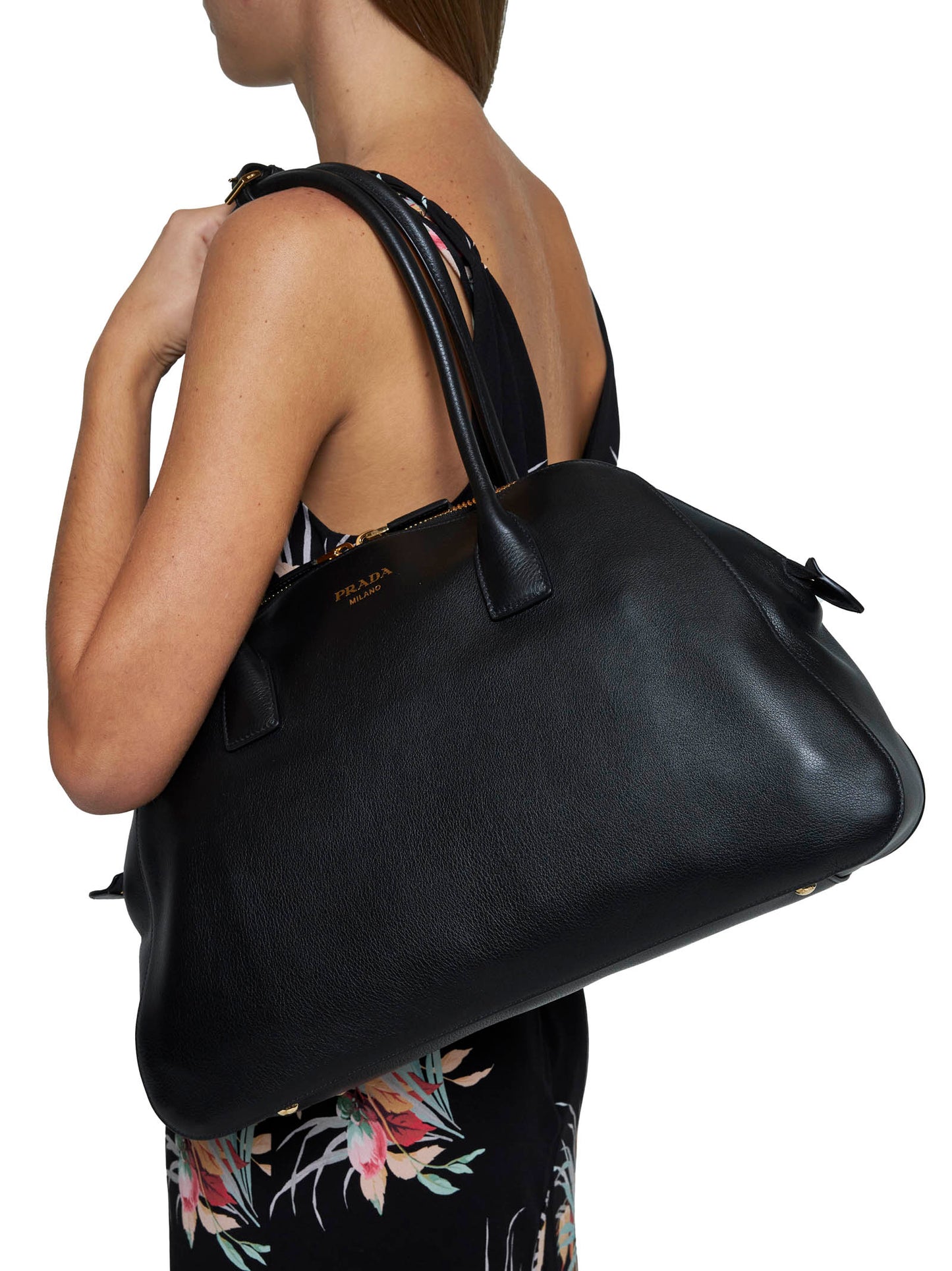 Leather shopping medium bag <BR/><BR/>