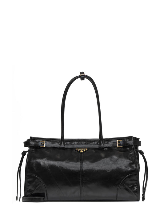 Borsa a mano grande in pelle