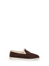 Brown suede loafers