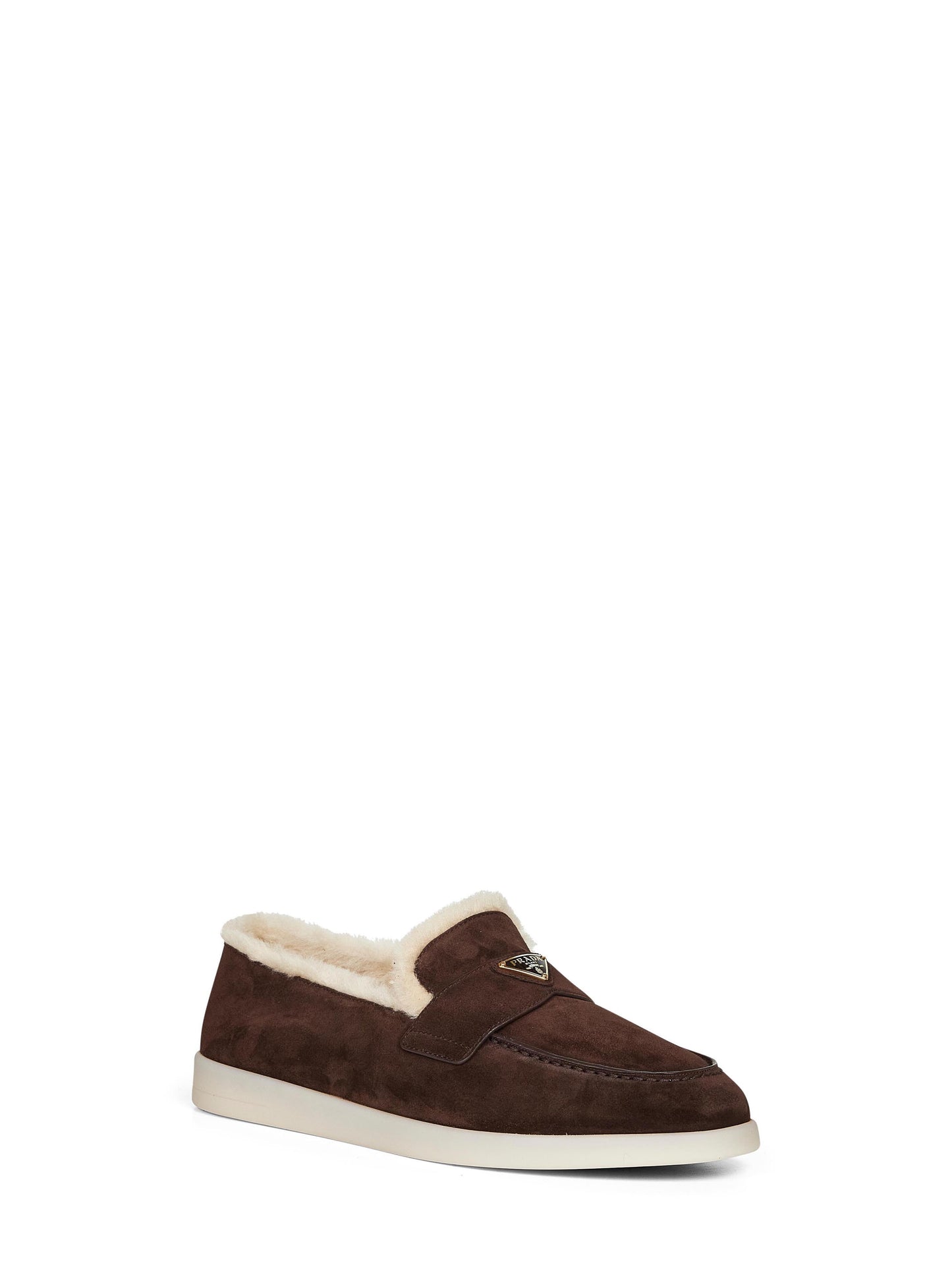 Brown suede loafers