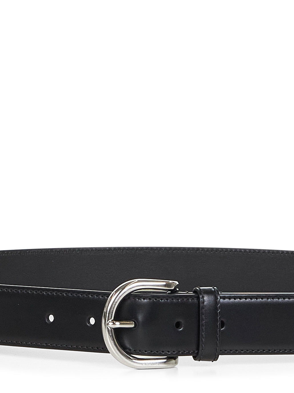 Black leather belt