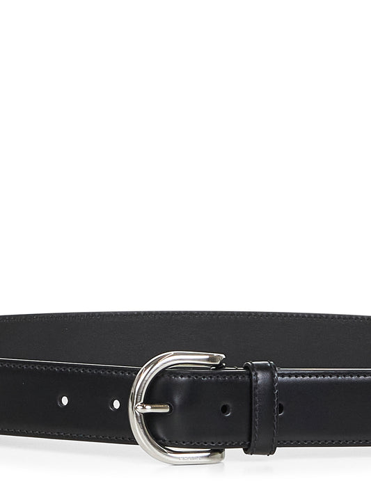 Black leather belt