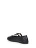 Black nappa leather ballet flats
