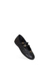 Black nappa leather ballet flats