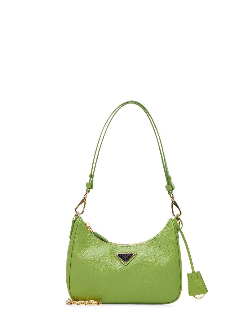 Mini borsa Prada Re-Edition verde