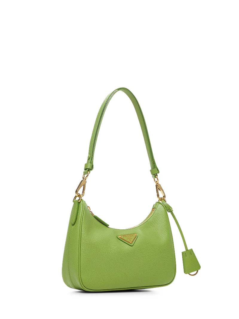 Mini borsa Prada Re-Edition verde