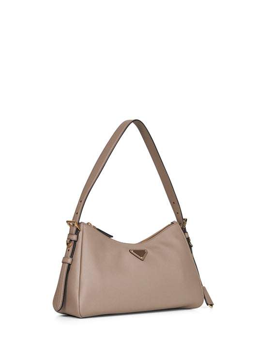 Borsa a spalla Prada Aimée medium fango