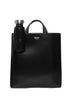 Black shopping bag with water bottle