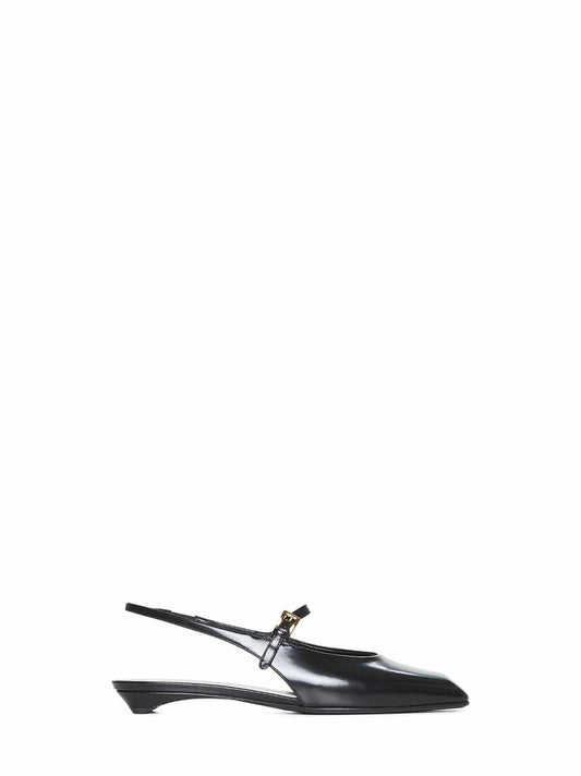 Ballerine slingback in pelle nera