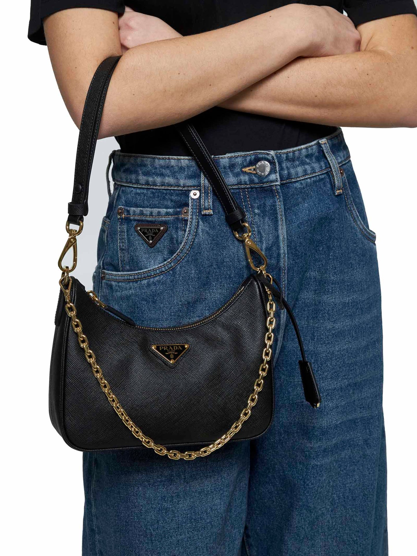 Black Prada Re-Edition mini bag