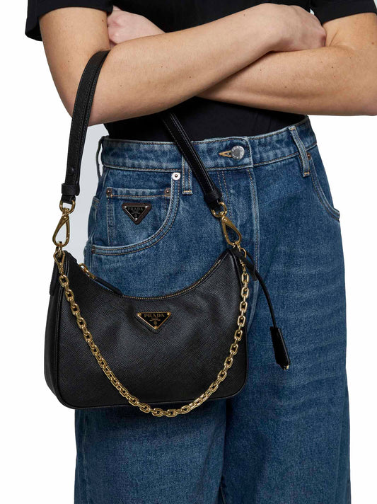 Mini borsa Prada Re-Edition nera