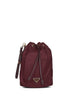 Burgundy bucket pouch bag