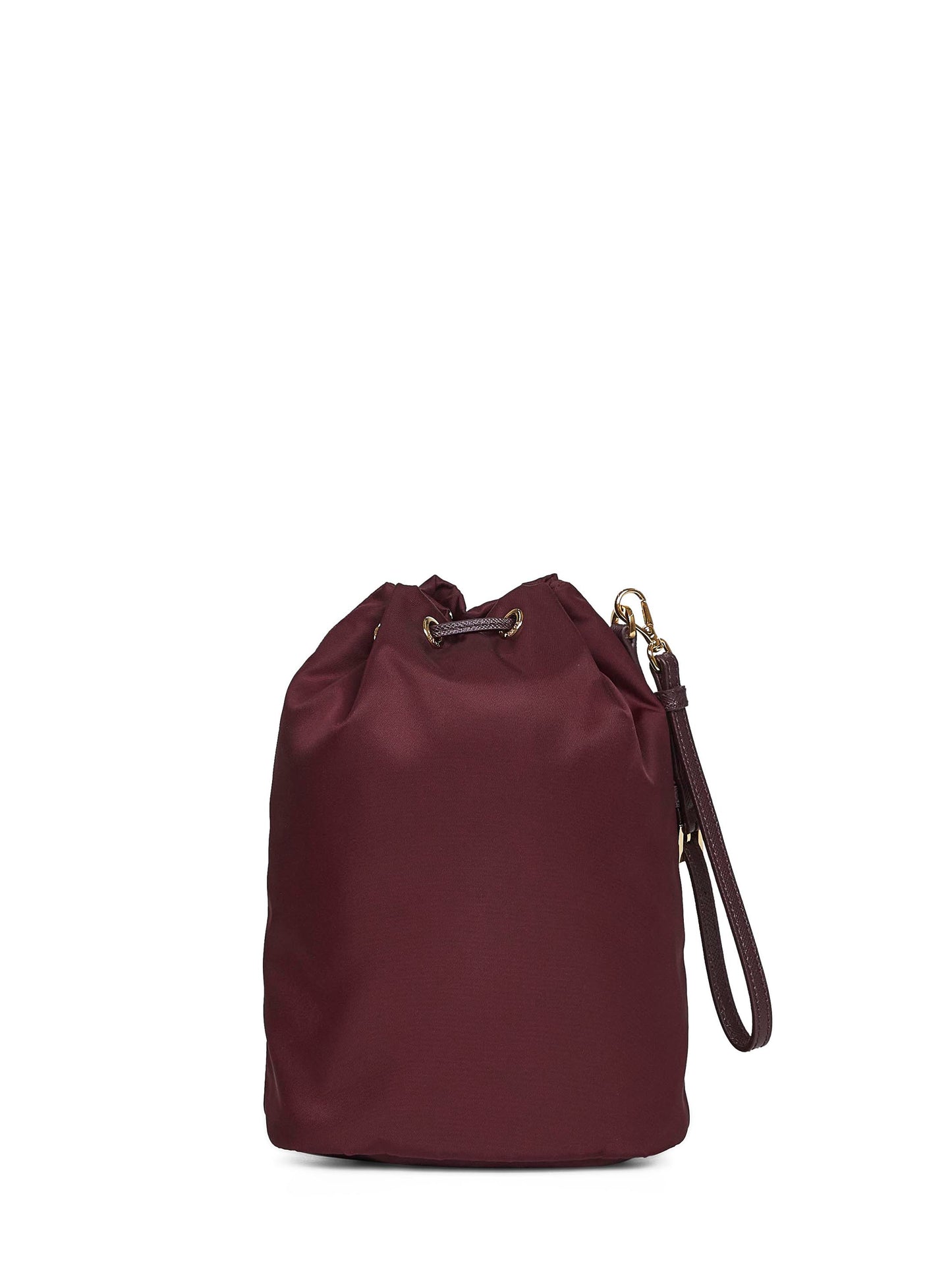 Burgundy bucket pouch bag
