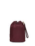 Burgundy bucket pouch bag