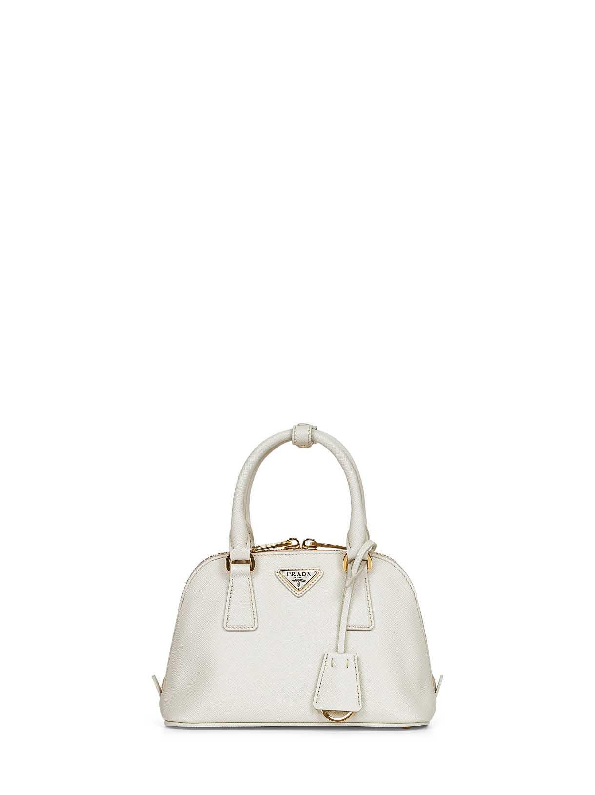 Chalk white Prada Promenade handbag