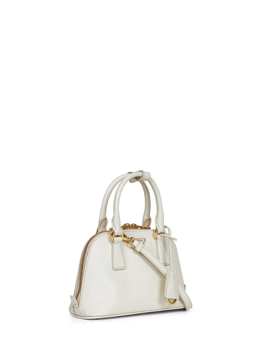 Chalk white Prada Promenade handbag